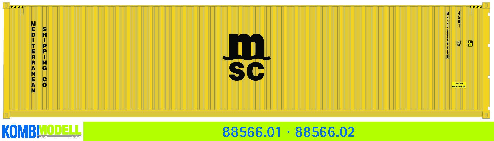 Kombimodell 88566.02 Ct 40' (45G1) »MSC« (gelb) ═ SoSe 